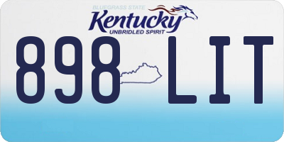 KY license plate 898LIT