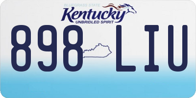 KY license plate 898LIU