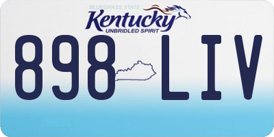 KY license plate 898LIV