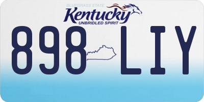 KY license plate 898LIY