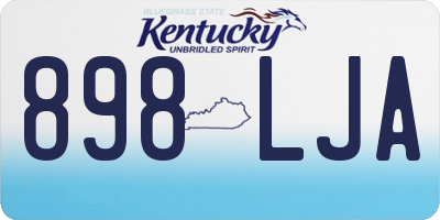 KY license plate 898LJA