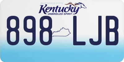KY license plate 898LJB