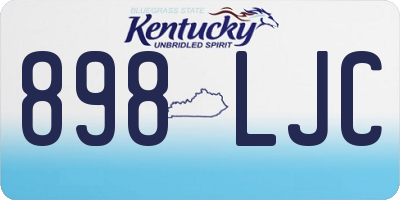 KY license plate 898LJC