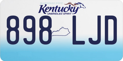 KY license plate 898LJD