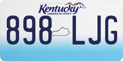 KY license plate 898LJG