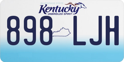 KY license plate 898LJH