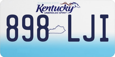 KY license plate 898LJI