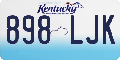 KY license plate 898LJK