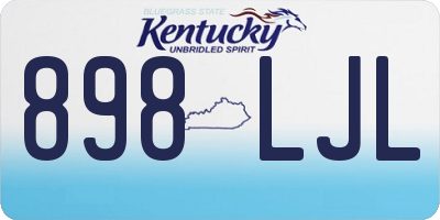 KY license plate 898LJL