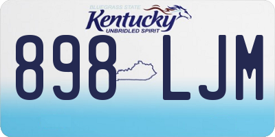 KY license plate 898LJM