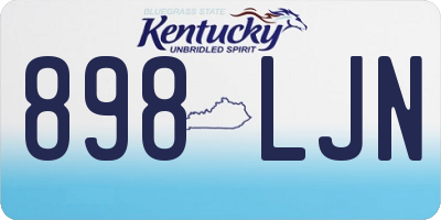 KY license plate 898LJN