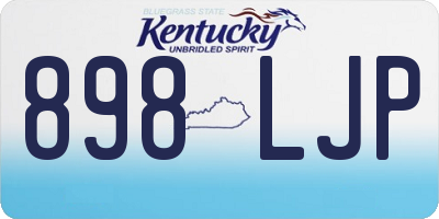 KY license plate 898LJP