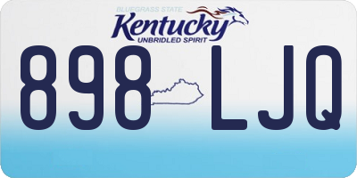 KY license plate 898LJQ