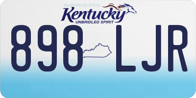 KY license plate 898LJR