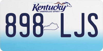 KY license plate 898LJS