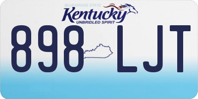 KY license plate 898LJT