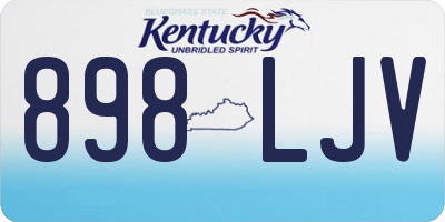 KY license plate 898LJV