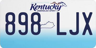 KY license plate 898LJX