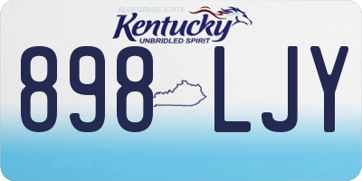 KY license plate 898LJY