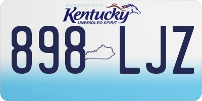 KY license plate 898LJZ
