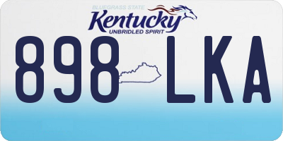 KY license plate 898LKA