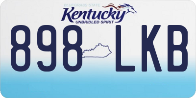 KY license plate 898LKB