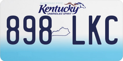 KY license plate 898LKC