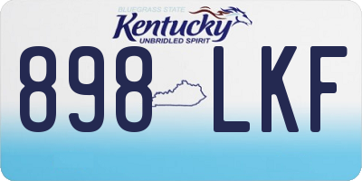 KY license plate 898LKF