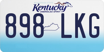KY license plate 898LKG