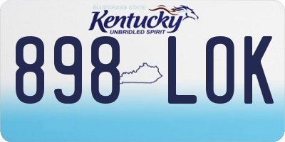 KY license plate 898LOK