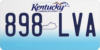 KY license plate 898LVA