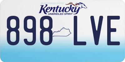 KY license plate 898LVE