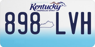 KY license plate 898LVH