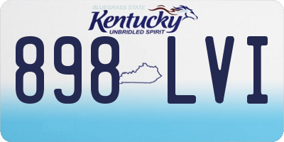 KY license plate 898LVI
