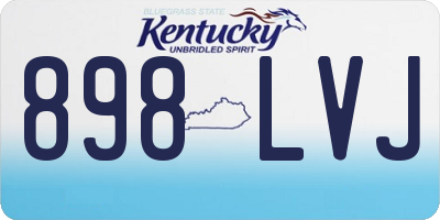 KY license plate 898LVJ
