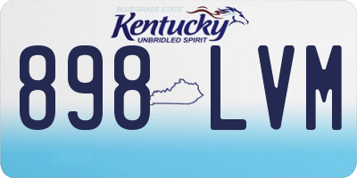 KY license plate 898LVM