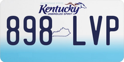KY license plate 898LVP