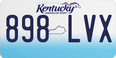 KY license plate 898LVX