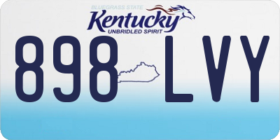 KY license plate 898LVY