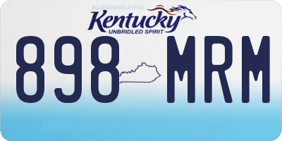 KY license plate 898MRM