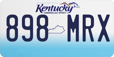 KY license plate 898MRX