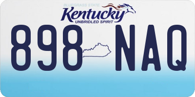 KY license plate 898NAQ