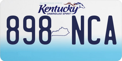 KY license plate 898NCA