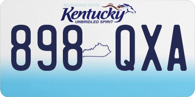 KY license plate 898QXA