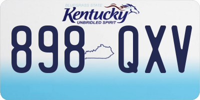KY license plate 898QXV