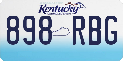 KY license plate 898RBG