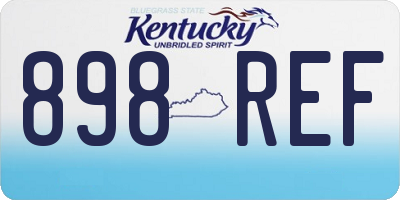KY license plate 898REF