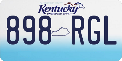 KY license plate 898RGL