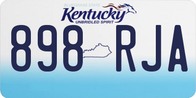 KY license plate 898RJA