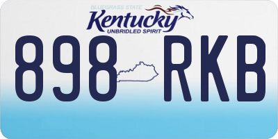 KY license plate 898RKB